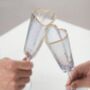 Set Of Two Heart Champagne Flutes, thumbnail 2 of 3