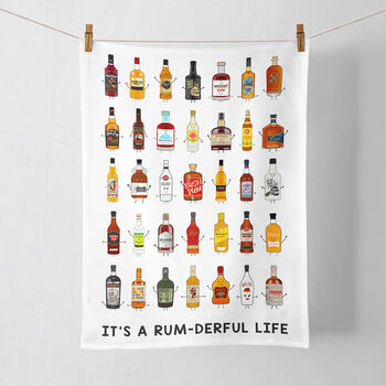 'It's A Rumderful Life' Rum Tea Towel, 3 of 4