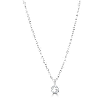 Sterling Silver Crystal Initial Necklace, 5 of 10