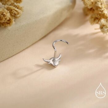 Sterling Silver Highland Cow Nose Ring, 4 of 10