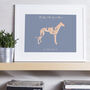 Personalised Lurcher Print, thumbnail 1 of 2