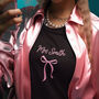 Bride To Be Gift Personalised Bow Mrs T Shirt, thumbnail 1 of 2