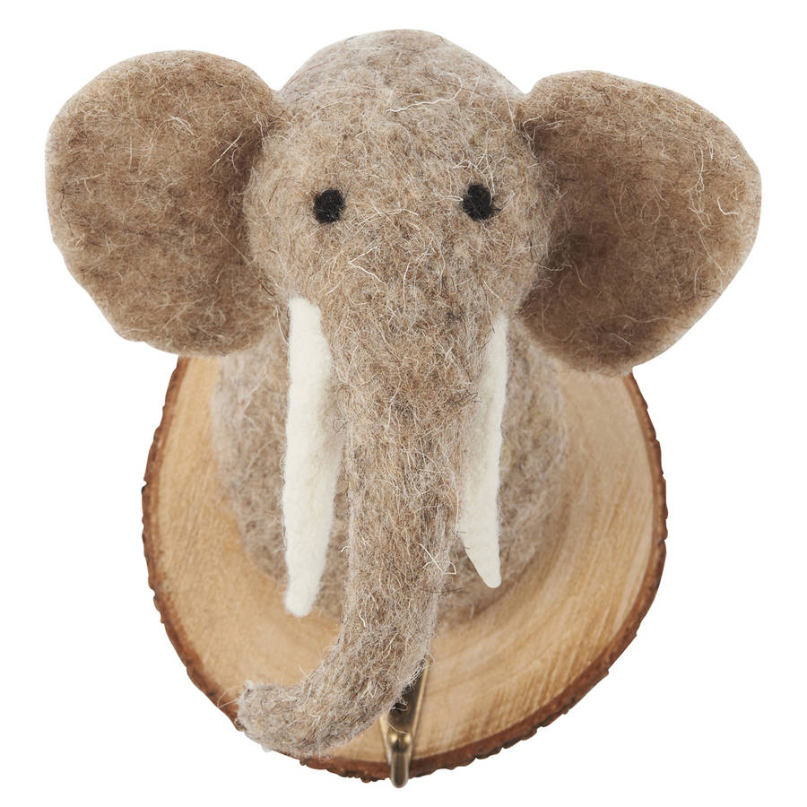Felt Animal Head Wall Hooks By Milly Bee