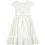 Clara Flower Girl Embroidery Cotton Dress, White, thumbnail 2 of 2