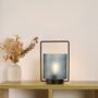 Blue Hanging Battery Powered Glass Lamp, thumbnail 6 of 6