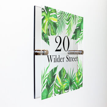 Modern Printed Tropical House Sign, 2 of 4