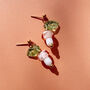 Murano Glass Mushroom And Leaf Stud Earrings, thumbnail 7 of 12