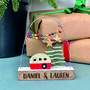 Personalised Christmas Caravan With Light On Block, thumbnail 1 of 3