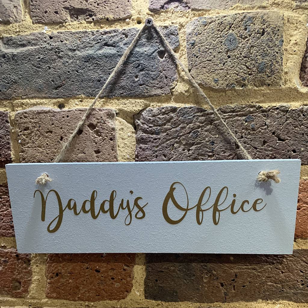 classic wooden daddy's office sign by liberty bee