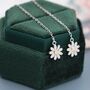 Sterling Silver Tiny Daisy Flower Ear Threaders, thumbnail 1 of 11