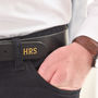 Luxury Monogramed Leather Belt, thumbnail 5 of 5
