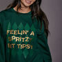 Spritzy Bit Tipsy Slogan Christmas Sweatshirt, thumbnail 6 of 8