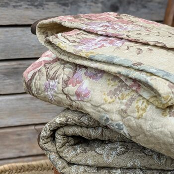 Summer Cotton Quilt Assorted Floral Designs | Scandi Living | Two Sizes, 2 of 12