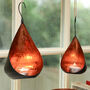 Two Autumn Copper Hanging Tea Light Candle Holders, thumbnail 3 of 10