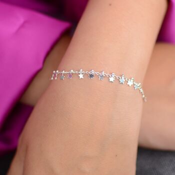 Personalised Mini Silver Star Cluster Bracelet, 5 of 9