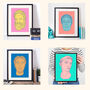 Roman Male Statue Portrait Illustration Art Print, thumbnail 4 of 4