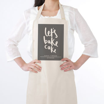 Let's Bake Cake Personalised Apron, 3 of 7