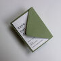 Hand Printed Green Save The Date Wedding Card, thumbnail 5 of 11