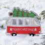 Embroidered Camper Van Christmas Decoration, thumbnail 1 of 4