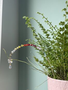 Rainbow Crystal Plant Stake With Swarovski Butterfly Suncatcher, 6 of 8