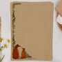 A5 Kraft Letter Writing Paper With Foxes And Botanicals, thumbnail 1 of 4