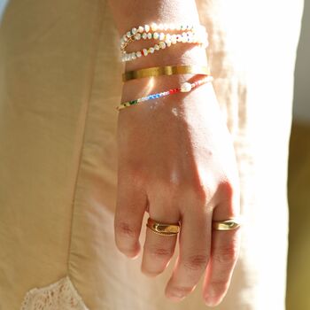 Rainbow Semi Precious Beads And Pearl Bracelet, 3 of 4