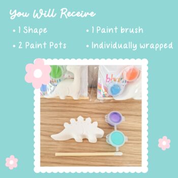 Paint Your Own Dinosaurs Shapes Craft Kit Party Bag Fillers Boys, 3 of 3