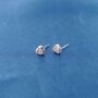 Heart Cz Stone Stud Earrings 925 Sterling Silver, thumbnail 5 of 8