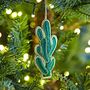 Beaded Cactus Christmas Ornament, thumbnail 2 of 6