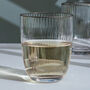 G Decor Set Of Four Ribbed Glasses With Silver Rim, thumbnail 3 of 5