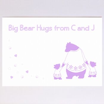 Personalised Bears Thank You Note Card Set, 5 of 7