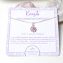 Kunzite Necklace Sterling Silver, Love And Serenity, thumbnail 3 of 6