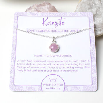 Kunzite Necklace Sterling Silver, Love And Serenity, 3 of 6
