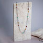 Colourful Multi Gemstone Sterling Silver Chain Necklace, thumbnail 4 of 8