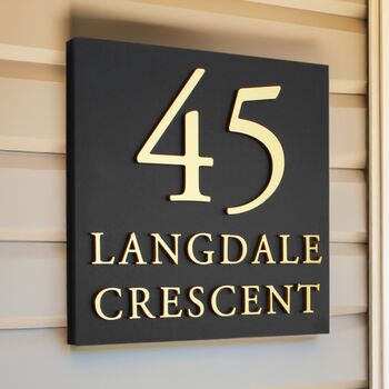 Personalised Square House Sign Options Of Design Colour, 3 of 8