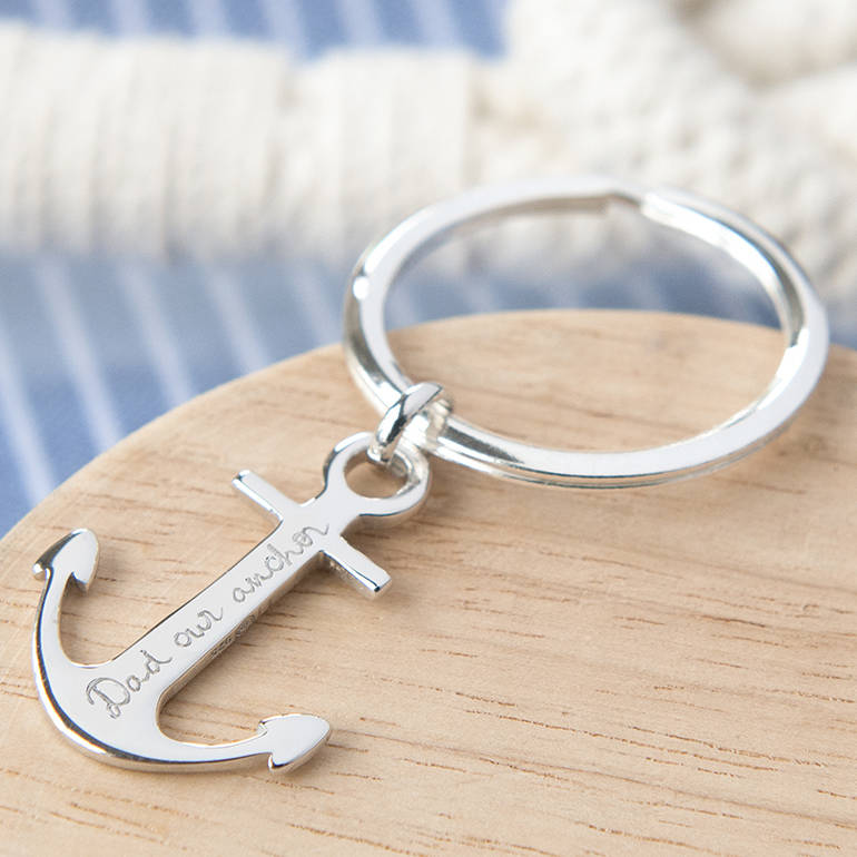 Personalised Anchor Key Ring By Merci Maman