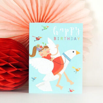 Mini Glittery Dove Birthday Card, 2 of 4
