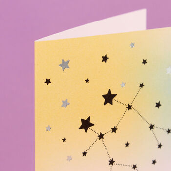 Gemini Star Sign Constellation Birthday Card, 3 of 8