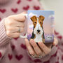 Personalised Dog Mug Gift For Dog Lover Misty Morning, thumbnail 1 of 9