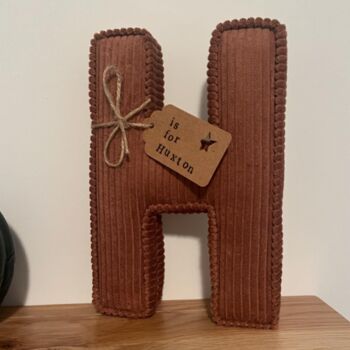 Corduroy Fabric Personalised Initial Letter, 2 of 10