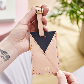 Personalised Luxe Envelope Leather Luggage Tag, 4 of 4