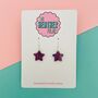 Small Star Glitter Earrings *More Colours Available*, thumbnail 4 of 4