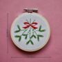 Christmas Mistletoe Embroidery Kit, thumbnail 7 of 7