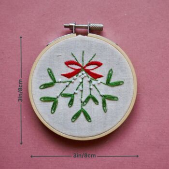Christmas Mistletoe Embroidery Kit, 7 of 7