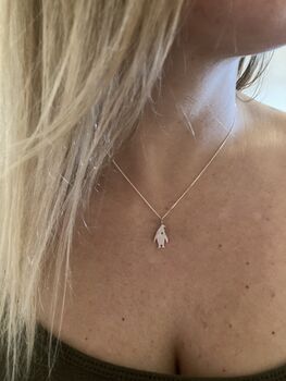 Tiny Penguin Diamond Birthstone Sterling Necklace, 3 of 3