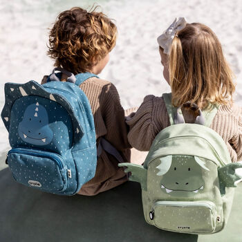 Personalised Trixie Triceratops Backpack For Nursery, School, Holiday, 10 of 12