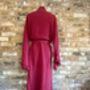 Merlot Long Organic Cotton Cloud Robe, thumbnail 3 of 4
