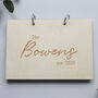 Personalised Surname Wooden Wedding Guest Book, thumbnail 1 of 5
