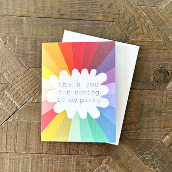 Mini Thank You For Coming To My Party Card, 4 of 6