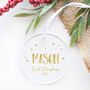 First Christmas Foil Decoration Bauble, thumbnail 3 of 3